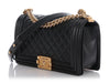 Chanel Old Medium Black Quilted Calfskin Boy Bag