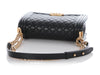 Chanel Old Medium Black Quilted Calfskin Boy Bag