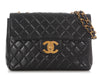 Chanel Vintage Jumbo Black Quilted Lambskin Classic Single Flap