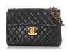 Chanel Vintage Jumbo Black Quilted Lambskin Classic Single Flap