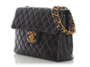 Chanel Vintage Jumbo Black Quilted Lambskin Classic Single Flap