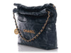 Chanel Small Navy Quilted Calfskin 22