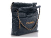 Chanel Small Navy Quilted Calfskin 22