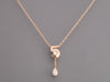 Chanel Small 18K Beige Gold Diamond N°5 Necklace