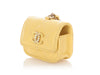 Chanel Yellow Quilted Caviar Candy CC AirPods Case