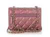 Chanel Mini Iridescent Pink Quilted Calfskin Wallet on Chain