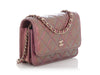 Chanel Mini Iridescent Pink Quilted Calfskin Wallet on Chain