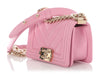 Chanel Micro Mini Rose Chevron-Quilted Lambskin Boy Bag