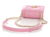 Chanel Micro Mini Rose Chevron-Quilted Lambskin Boy Bag