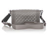 Chanel Old Medium Pewter Quilted Lambskin Boy Bag