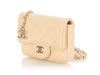 Chanel Mini Light Yellow Quilted Lambskin Belt Bag/Card Holder