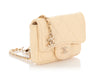 Chanel Mini Light Yellow Quilted Lambskin Belt Bag/Card Holder
