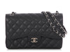 Chanel Jumbo Black Quilted Caviar Classic Double Flap
