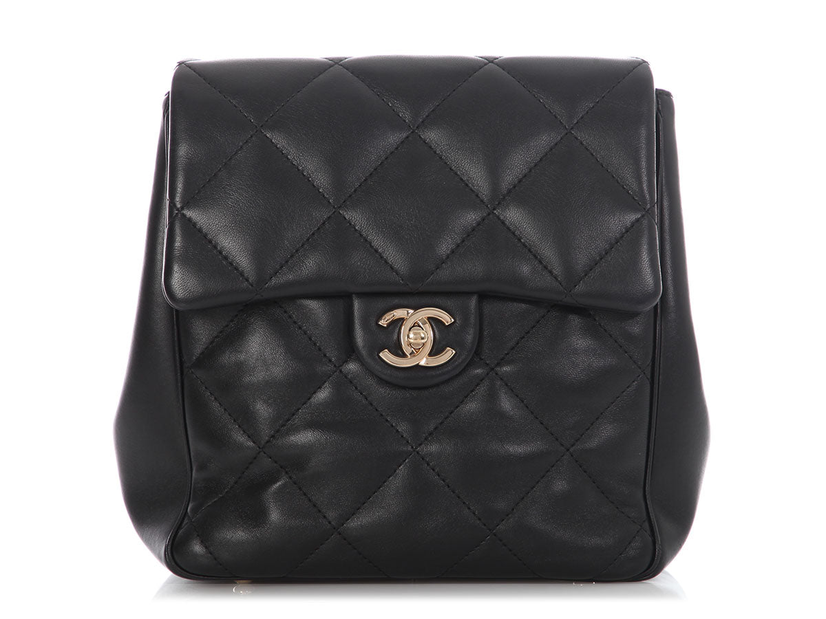 Chanel Small Black Quilted Calfskin Backpack