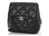 Chanel Small Black Quilted Calfskin Backpack