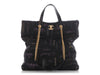 Chanel Black Quilted Denim Mood Tote