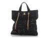 Chanel Black Quilted Denim Mood Tote