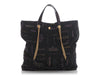 Chanel Black Quilted Denim Mood Tote