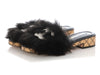 Chanel 2022 Black Fur Slides