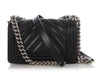 Chanel Small Black Chevron-Quilted Caviar Boy Bag