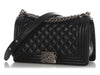 Chanel Black Old Medium Quilted Calfskin Boy Bag