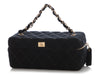 Chanel Vintage Black Jersey Vanity Case