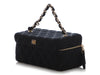 Chanel Vintage Black Jersey Vanity Case