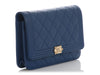 Chanel Blue Quilted Caviar Boy Wallet on Chain