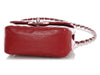 Chanel Mini Red Chevron-Quilted Caviar Classic