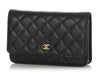 Chanel Black Quilted Caviar Wallet on Chain WOC