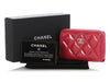 Chanel Pink Quilted Patent Zipped Coin Purse