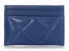 Chanel Blue Quilted Lambskin Card Holder