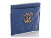 Chanel Blue Quilted Lambskin Card Holder