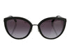 Chanel Matte Black Cat Eye Sunglasses