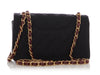 Chanel Mini Dark Navy Quilted Felt Paris-Hamburg Charms Rectangular Flap