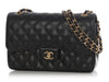 Chanel Jumbo Black Quilted Caviar Classic Double Flap
