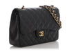 Chanel Jumbo Black Quilted Caviar Classic Double Flap