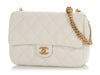 Chanel Medium White Caviar Crush Flap