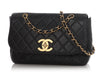 Chanel Vintage Black Quilted Caviar Flap