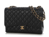 Chanel Maxi Black Quilted Caviar Classic Single Flap