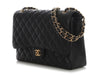 Chanel Maxi Black Quilted Caviar Classic Single Flap
