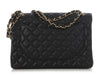Chanel Maxi Black Quilted Caviar Classic Single Flap