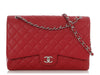 Chanel Maxi Red Quilted Caviar Classic Single Flap