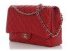 Chanel Maxi Red Quilted Caviar Classic Single Flap