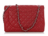 Chanel Maxi Red Quilted Caviar Classic Single Flap