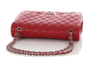Chanel Maxi Red Quilted Caviar Classic Single Flap