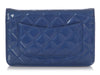 Chanel Blue Quilted Patent Wallet on Chain WOC