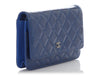 Chanel Blue Quilted Patent Wallet on Chain WOC