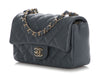 Chanel Mini Dark Gray Quilted Caviar Classic