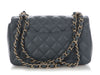 Chanel Mini Dark Gray Quilted Caviar Classic